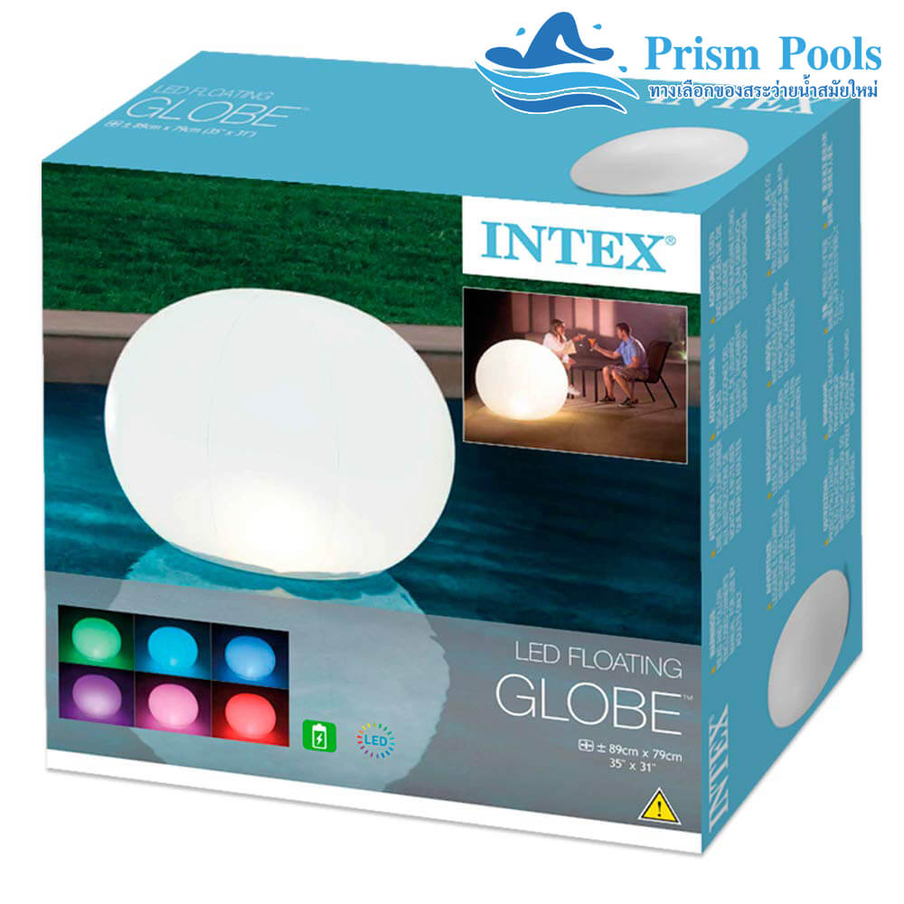 ลูกบอลไฟสระว่ายน้ำ INTEX LED Floating Globe Light 68695