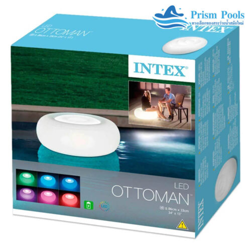 เก้าอี้ไฟสระว่ายน้ำ INTEX LED Ottoman Light 68697